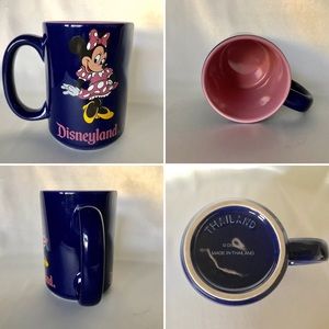 DISNEY Minnie Mouse Mug Blue & Pink Disneyland